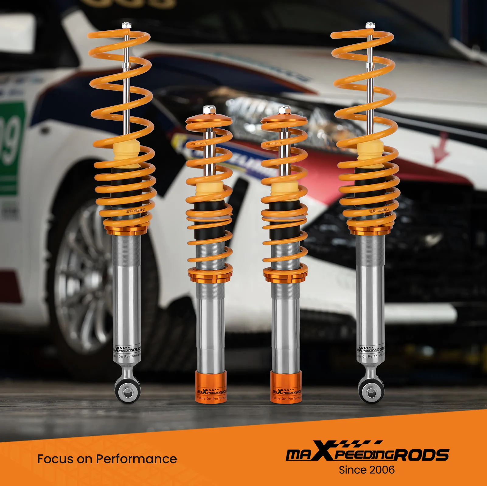 Coilovers for BMW 5 E39 1995-2003 RWD notchback Spring Shock Absorber Height Adjustable Coilovers Suspension Kit Gold