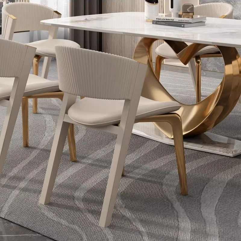 Luxury Bedroom Dining Chairs Kitchen Gold Modern Living Room Dining Chairs Italian Design Retro Home Furniture Cadeiras LLDC