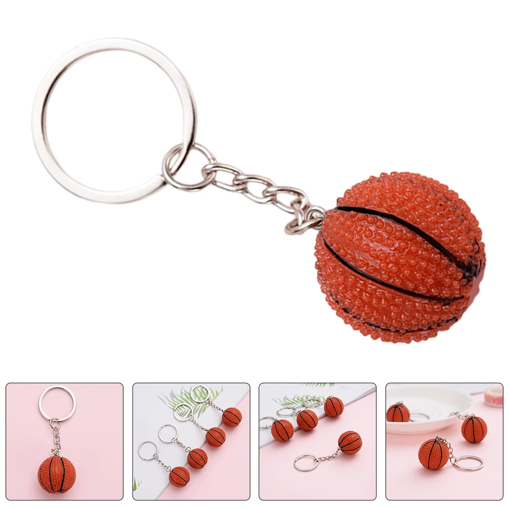 

Basketball Keychain Hanging Pendant Key Ring Bag Decor Sports Charm Lightweight Durable For Backpack Gift Team Sport