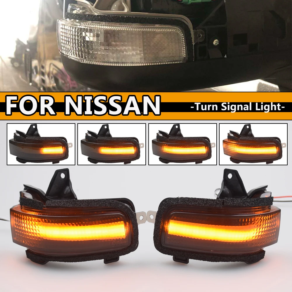 One Pair Hight Quality Dynamic LED Turn Signal Light Rearview Mirror Blinker Indicator For Nissan NV350 Caravan Car Accessories