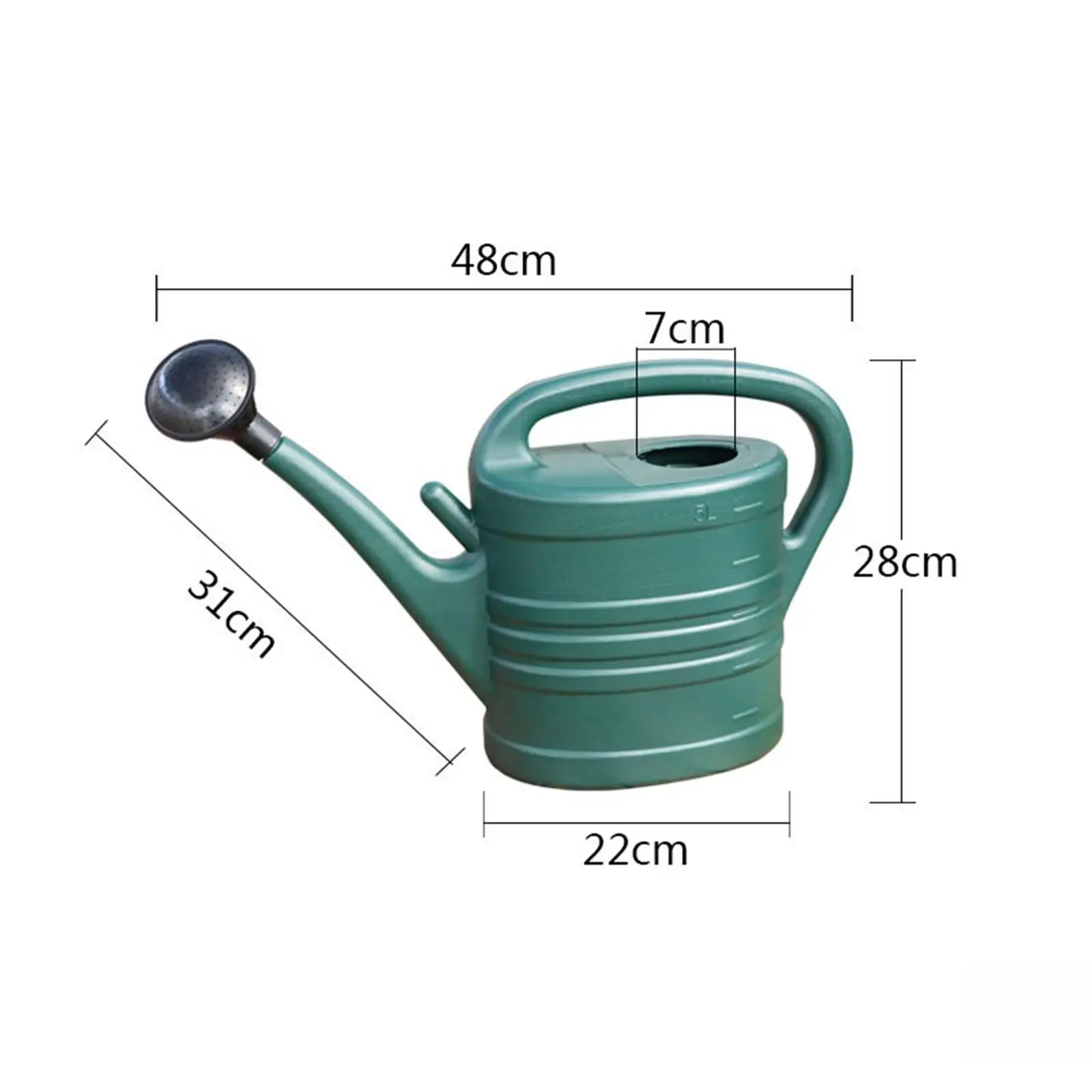 Watering Pot Home Garden Watering Can with Sprinkler Head Long Spout for Plants Pot Farmhouse Planting House Flower Backyard