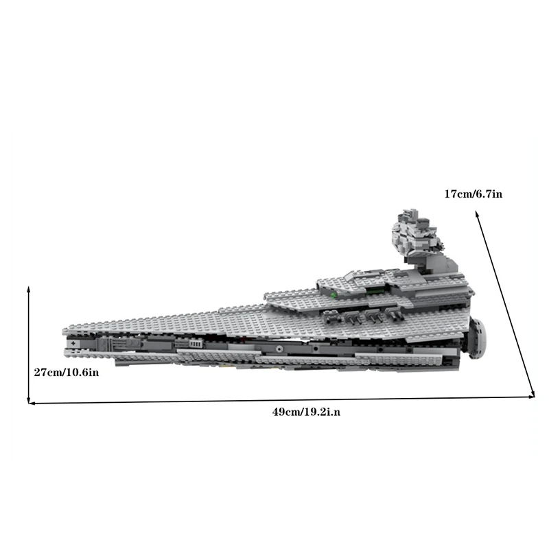 Classic MOC Imperial ISD Star Destroyer Building Blocks Assemble Model Display Children's Toys Gift