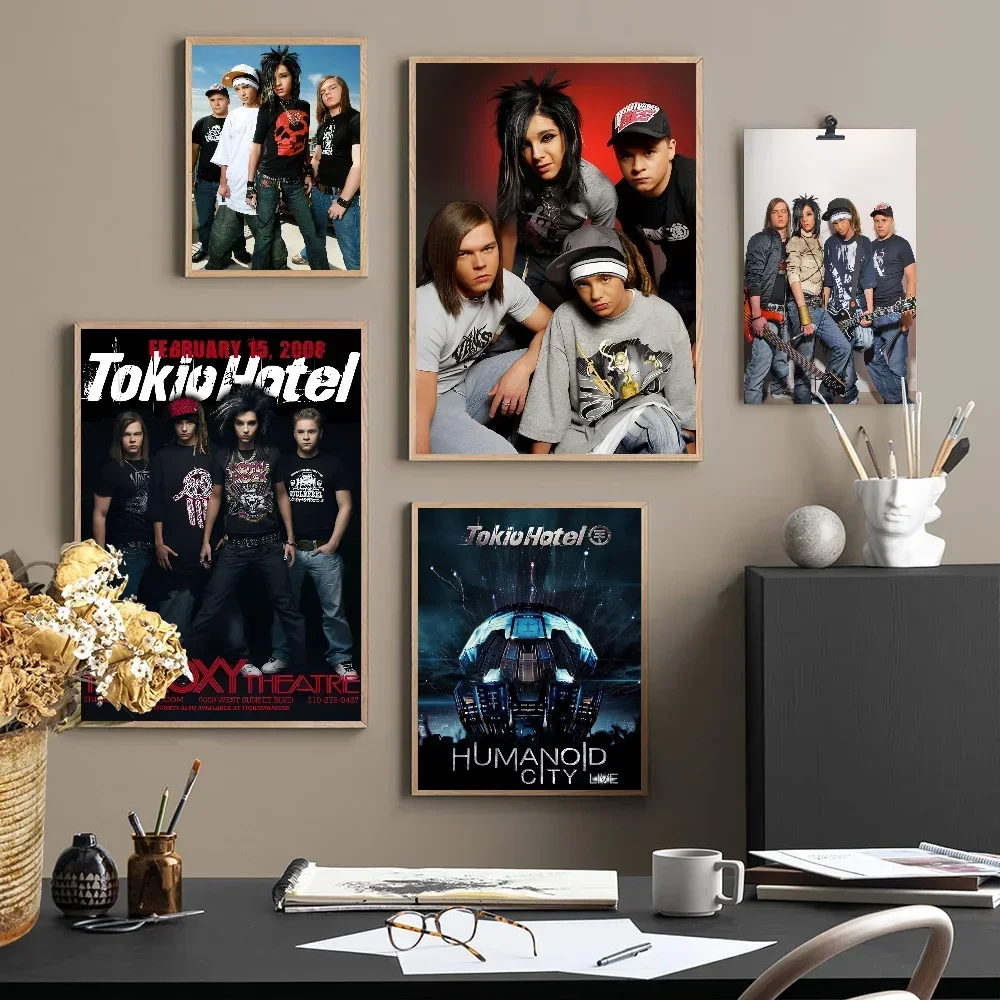 T-tokio H-hotel Band Whitepaper Poster Waterproof Paper Sticker Coffee House Bar Posters Wall Stickers