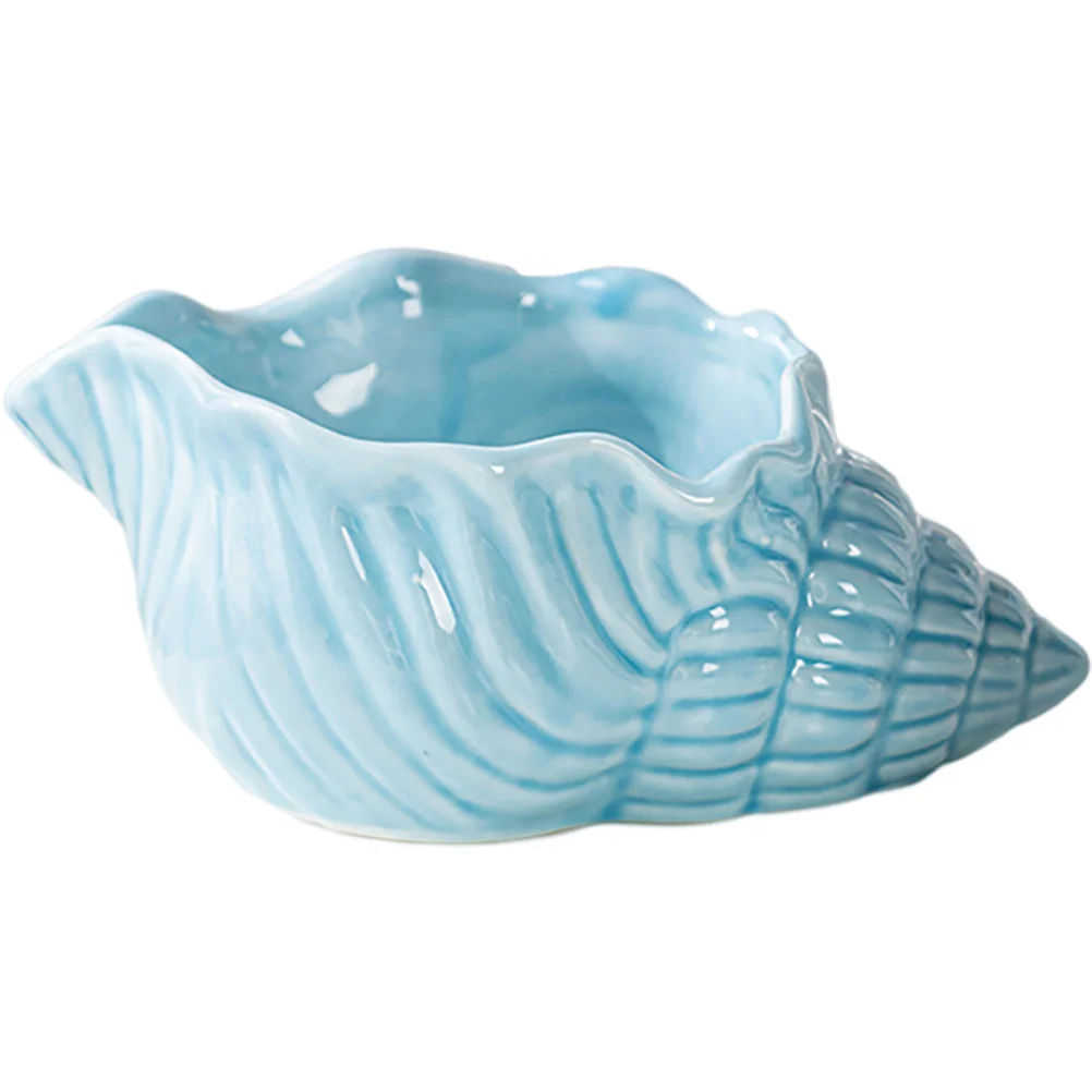 

Household Ceramic Ashtray Decorative Conch Ashtray Decor Living Room Ashtray Craft Ceramic Ash Holder
