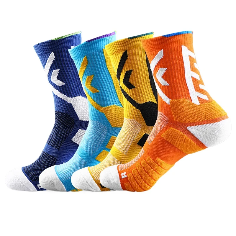 

Высокие баскетбольные носки, впитывающие влагу, с мягкой толстой махровой подушкой, дышащие спортивные носки для баскетбола, бега, тренажерного зала