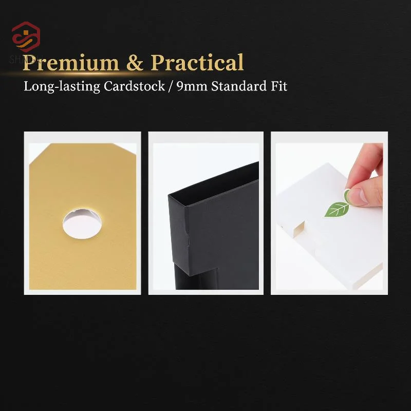 10Pcs Simple Paper Card Packaging Of Perfume Bottle Empty Black White Gold Package Box Only Paper Cards No Bottles