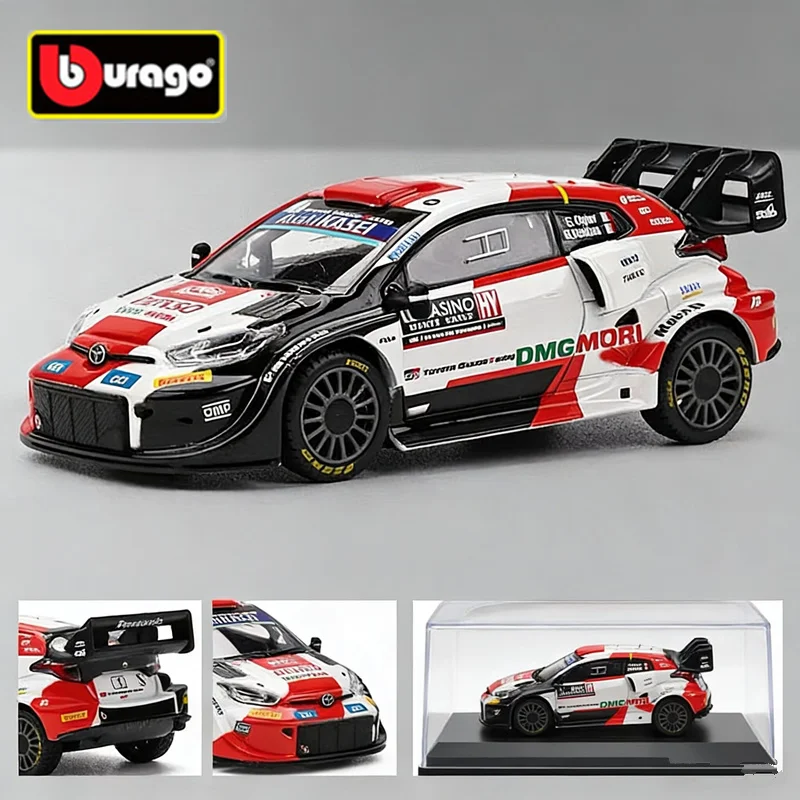 

1/43 TOYOTA GR Yaris Rally 1, модель спортивного автомобиля из гибридного сплава, литье под давлением, металлические модифицированные трековые гоночные транспортные средства, модель автомобиля, детская игрушка в подарок