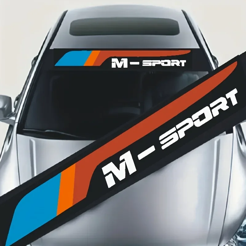

Car windshield stickers, sporty style hood stickers, tricolor vinyl car decoration stickers