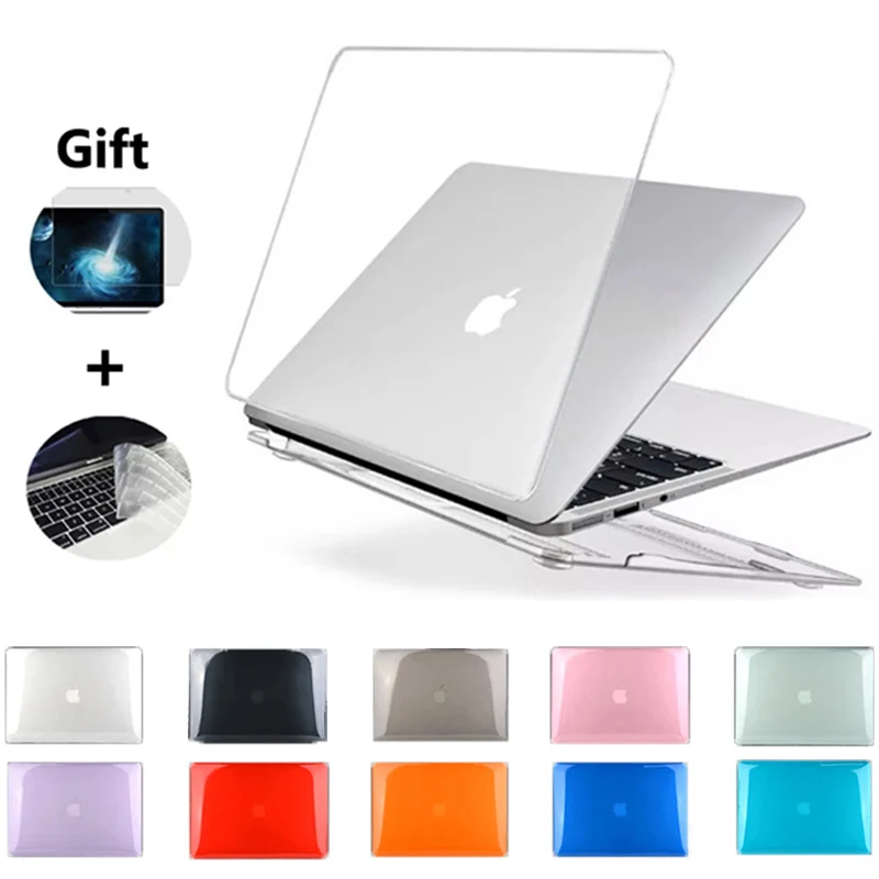 Crystal Laptop Case For Macbook Air 13.6 A2681 Pro 14.2 A2442 M1 M2 Chip Pro Air 13.3 A2337 A2338 A2179 A1466 Cover Touch Bar ID