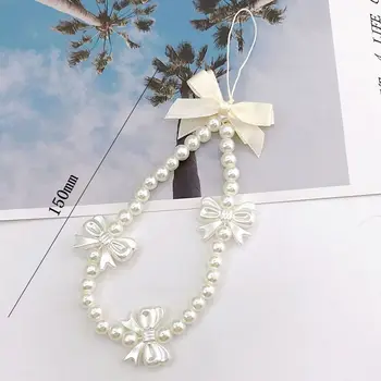 Alternative view of Cartoon Hanging Rope Phone Lanyard Acrylic Beaded Phone Chain Wrist Hand Lanyard Hand Strap Phone Charm Mobile Phone Straps