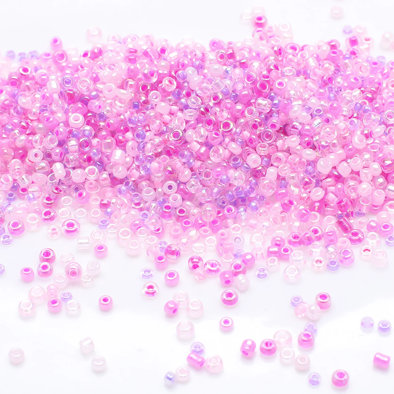 18 جرام 2-4 مللي متر الزجاج البذور مختلط الصلبة الألوان الجولة فضفاض الخرز فاصل DIY بها بنفسك صنع اليدوية كريستال خواتم سوار مجوهرات