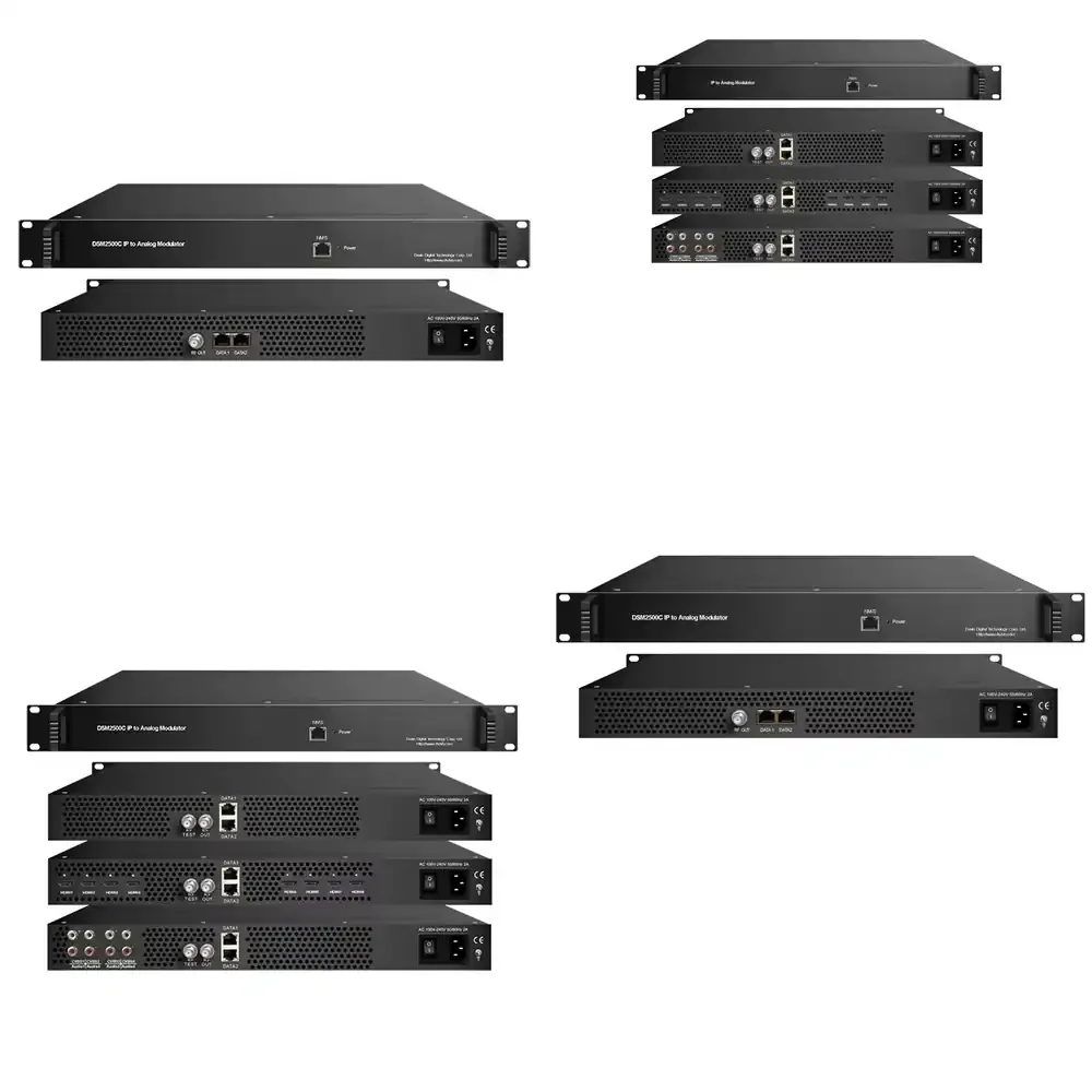 DSM2500C 32 in 1 IP to Analog Modulator put NTSC PAL BG SECAM TV Broadcasting Equipment