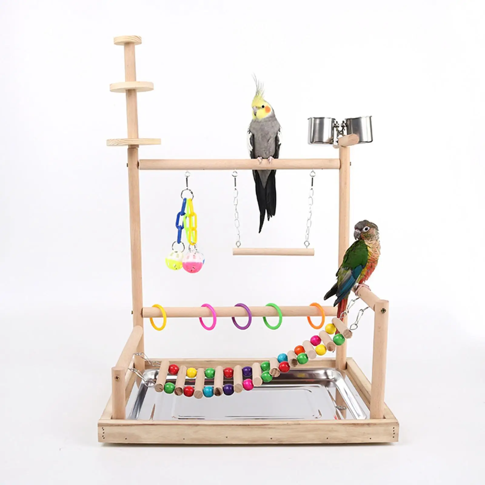 Centre d'activités pour perroquets, accessoires de cage à oiseaux, support de table pour perroquets, pour ara, perruches, pinsons, conures