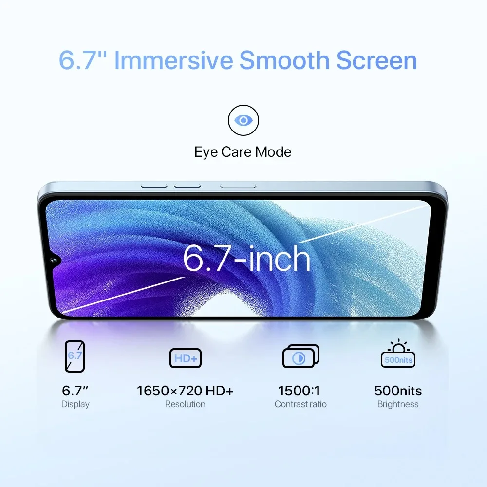 Umidigi-الهاتف الذكي a15t ، بوصة hd + 8gb i mgb ، أندرويد 13 ، helio g95 ، ثماني النواة ، 64 ميجابكسل ، بطارية mah ، hotkey nfc