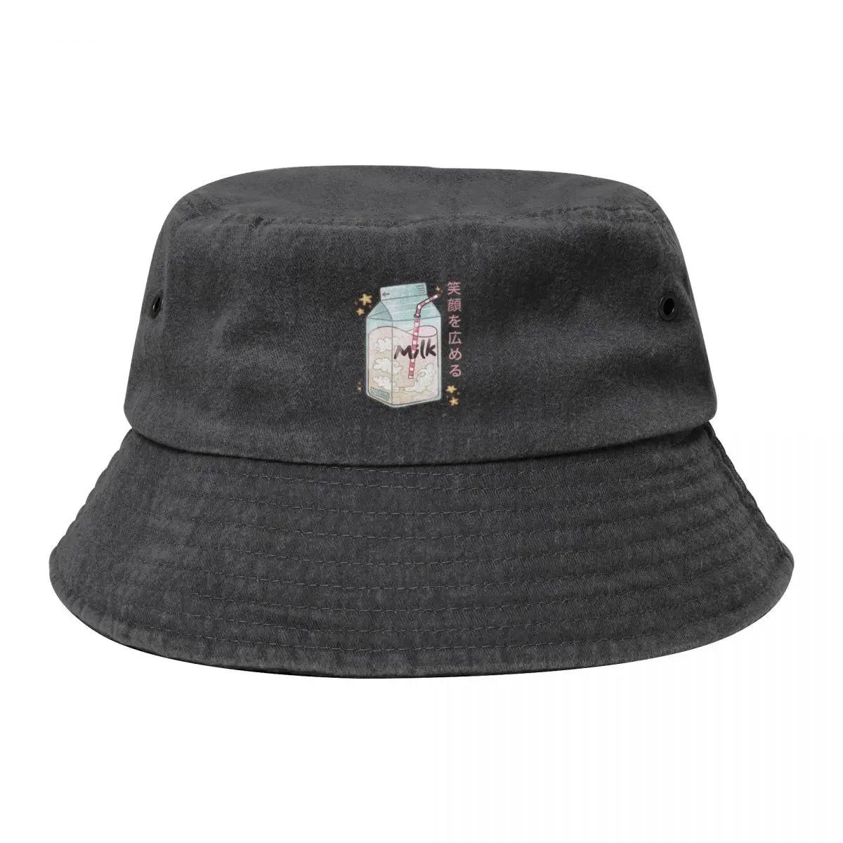 

Japanese Kawaii Milk Carton Bucket Hat Vintage Sports Cap derby hat Brand Man cap Women's Golf Clothing Men's
