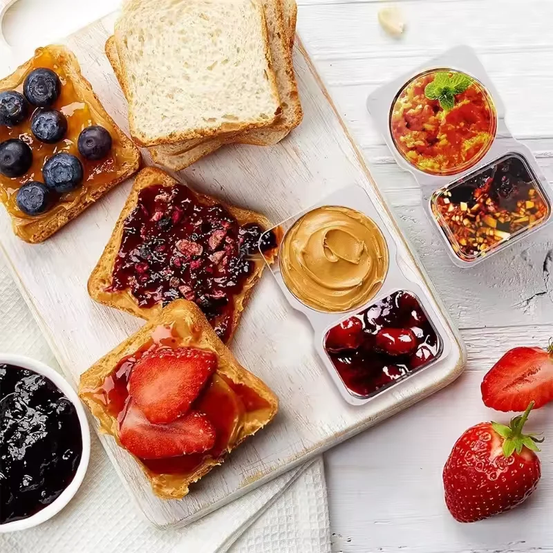 10/20/40PCS Divider Seasoning Container With Lid Boxes Outdoor Camping Picnic Vegetable Fruit Tools Family Restaurant Available