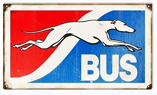 TYmall Wall Plaque Greyhound Bus Coffee Houes or Home Metal Tin Sign 8X12 Inches