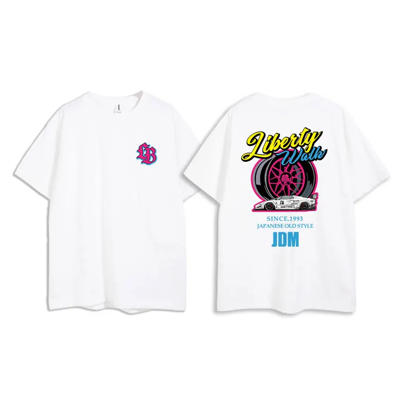 JDM Modified Car Culture Lamborghini American High Street Loose Short-sleeved Men's and Women's Short-sleeved T-shirt