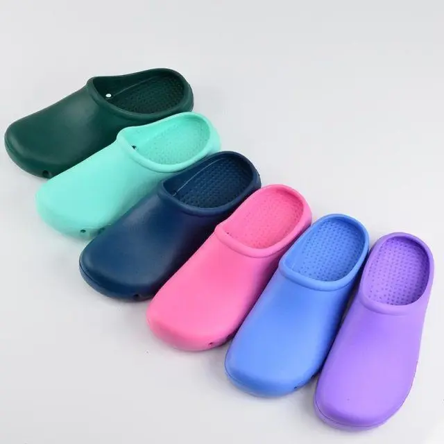 สีเขียวโรงพยาบาลผ่าตัดทางการแพทย์รองเท้าแตะผู้หญิงหมอ EVA ลื่นพยาบาล Clogs รองเท้าทางการแพทย์พยาบาล Clogs SPA Beauty Salon รองเท้า