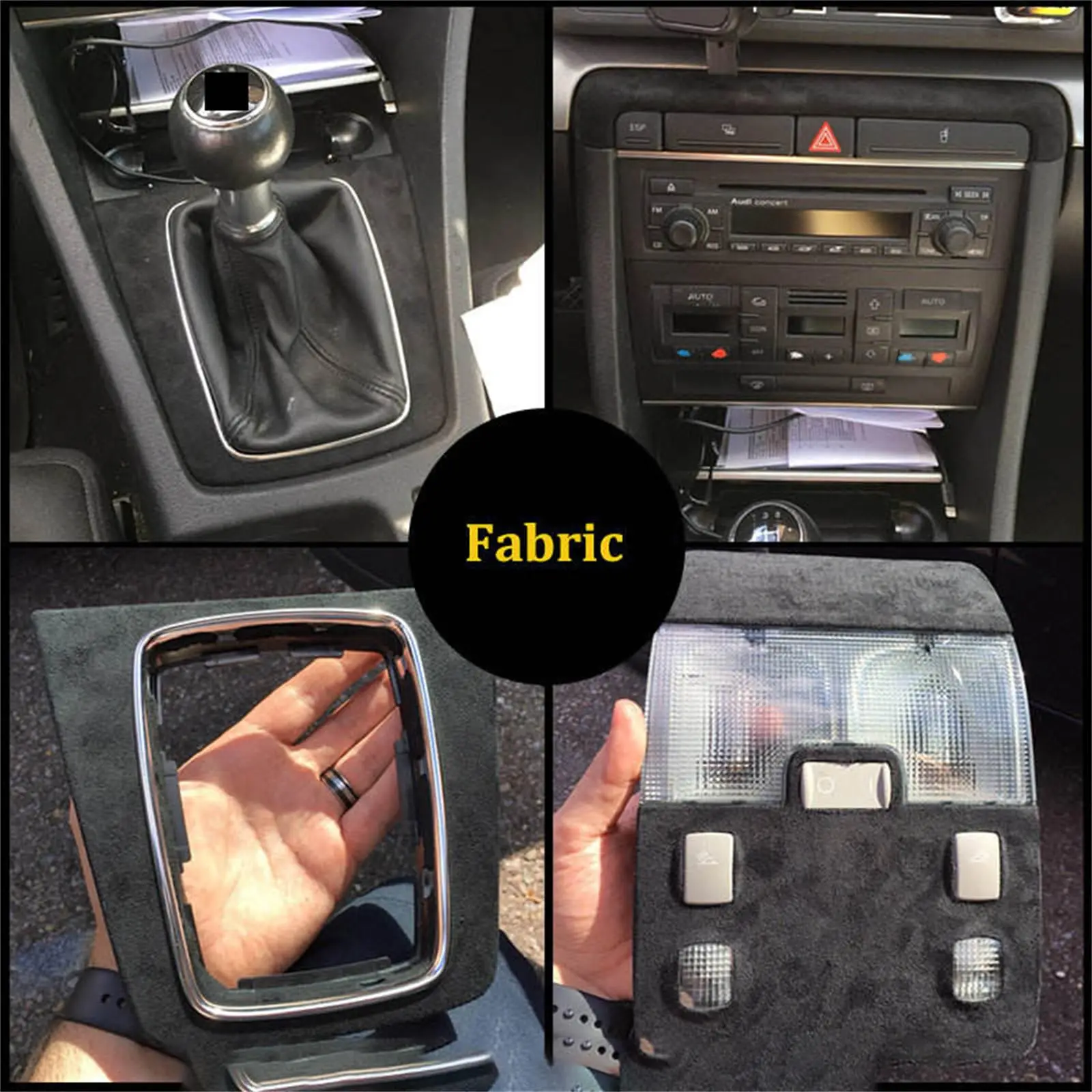 Multi Color Black Self Adhesive Suede Fabric Leather Sticky Retractable Velvet Roll for Car Interior Door Panel AB-pillar Decor