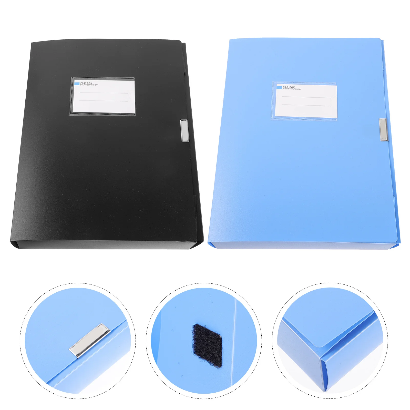 

2Pcs File Folder Document Organizer Large Capacity PP Material File Storage Box Desktop Office Paper Organizer