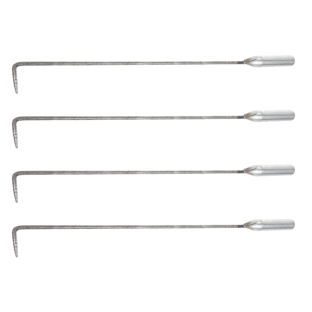

4pcs Briquette Hook Fireplace Tools Set Indoor Outdoor Campfire Pit Extra Long Stainless Steel Wood Stove Accessories