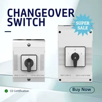 IP65 4P40A Selector giratorio de 3 posiciones Interruptor de leva 1-0-2 con Interruptor de caja impermeable Interruptor de transferencia de tres posiciones