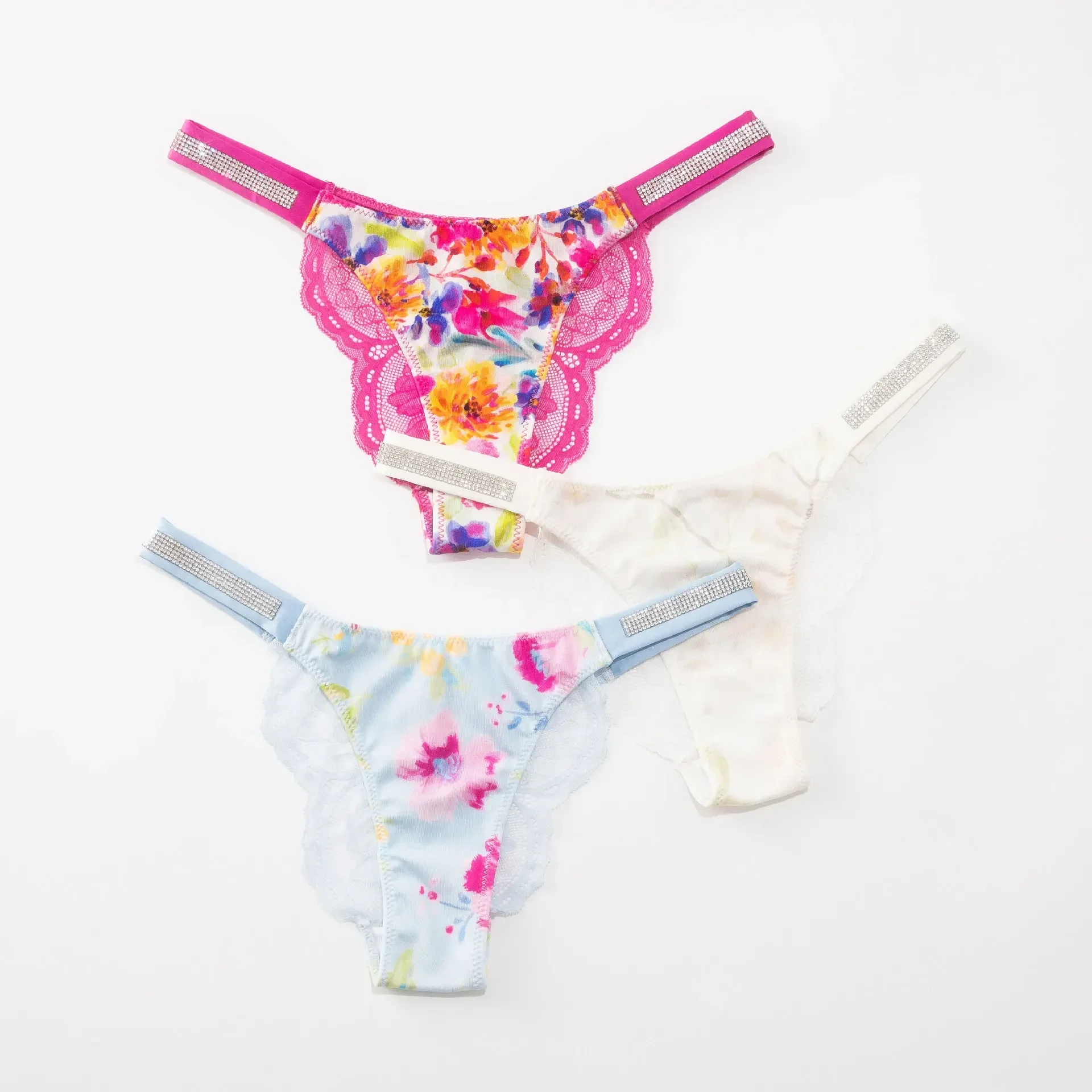 ملابس داخلية نسائية مثيرة من الدانتيل بحجر الراين المتلألئ بخصر منخفض ملابس داخلية نسائية مثيرة للنساء ثونغ Trunkuы Жеanse Lencería Muy Hot #4