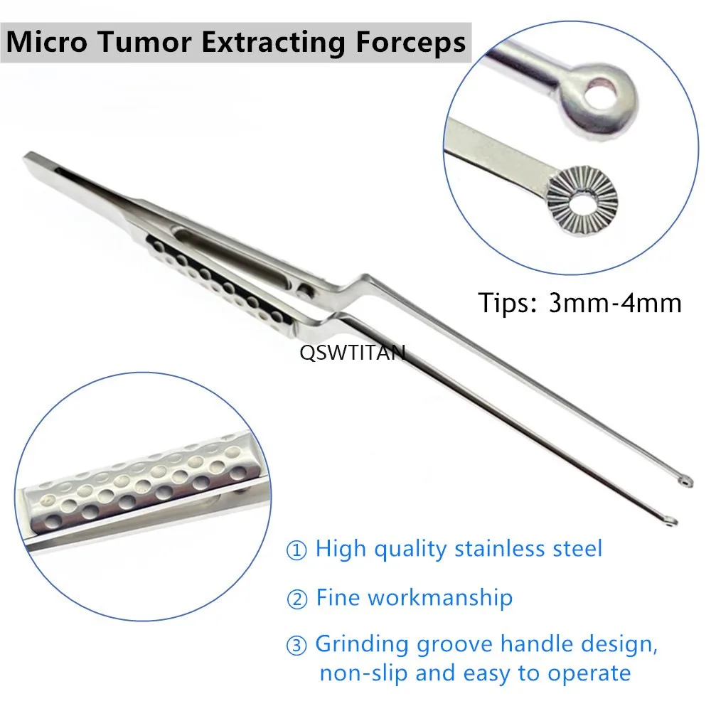 Stainless steel Micro Tumor Forceps Tumor Extracting Forceps With Toothed Micro Surgery Instruments