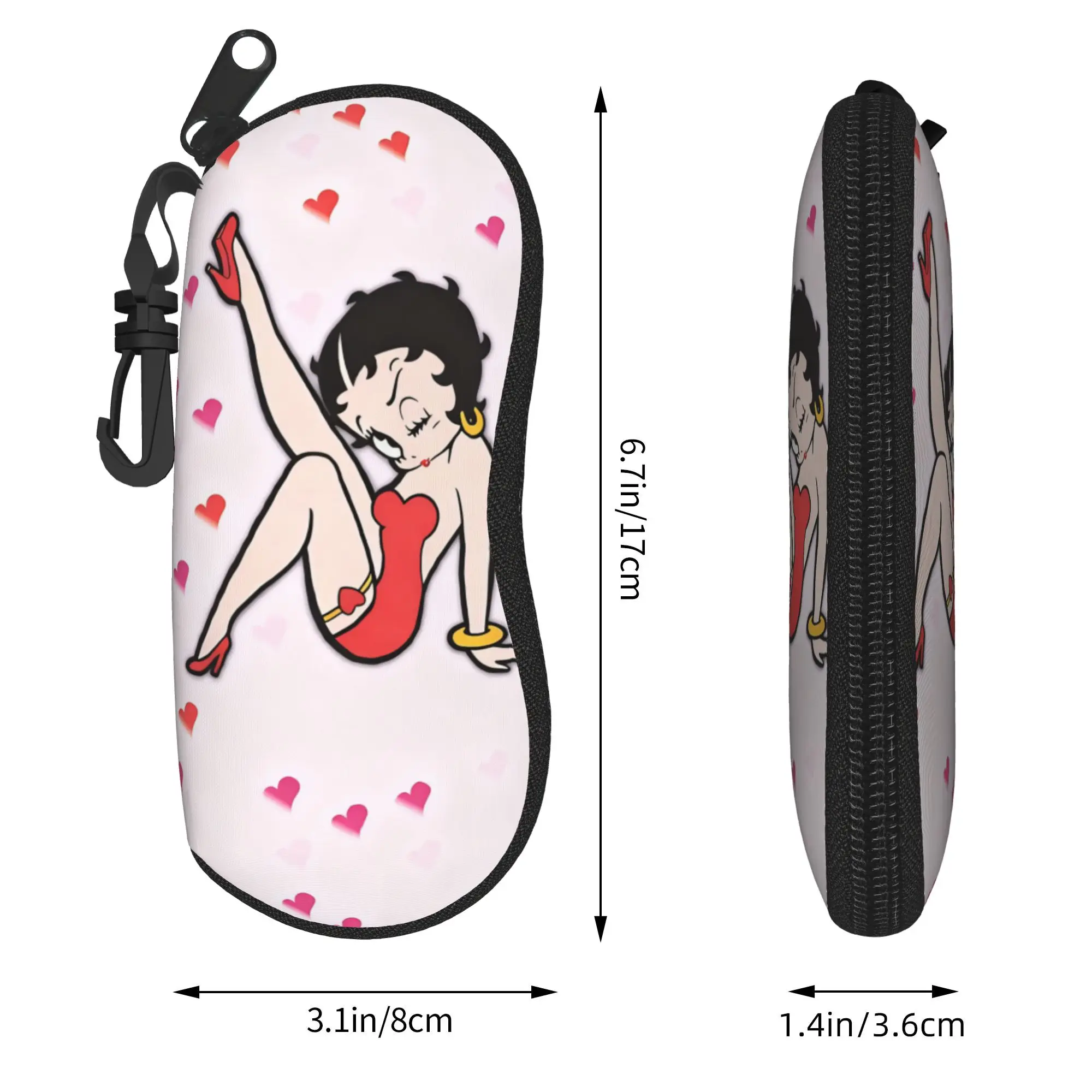 B-Bettys Boops Glasses Case Cover Male Female  Sunglasses Pouch Classic Portable Eyewear Box Outdoor Eyeglass Cases Cover view 4