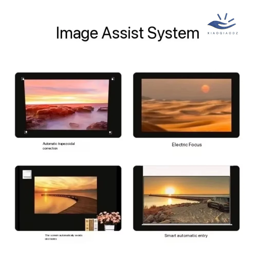 4k Portable Projector Home Theater Movie Video Cinema Tablet Android High Definition Led TV Child 1080P Native Bluetooth Wifi