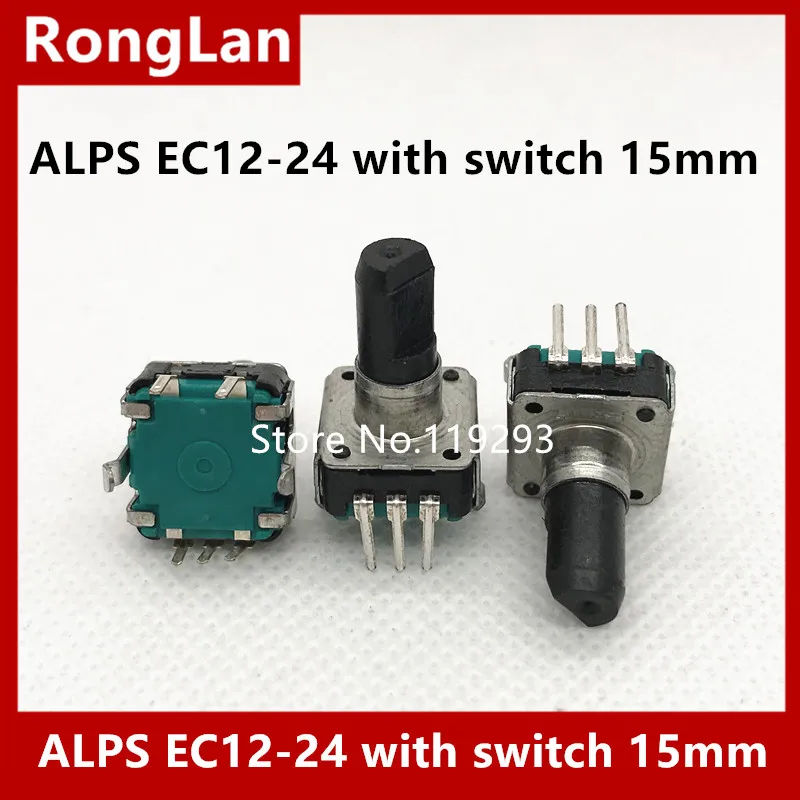 [BELLA]Japan ALPS encoder encodes switch car audio exclusive 360 EC12 24points 15MMF with switch--10PCS/LOT