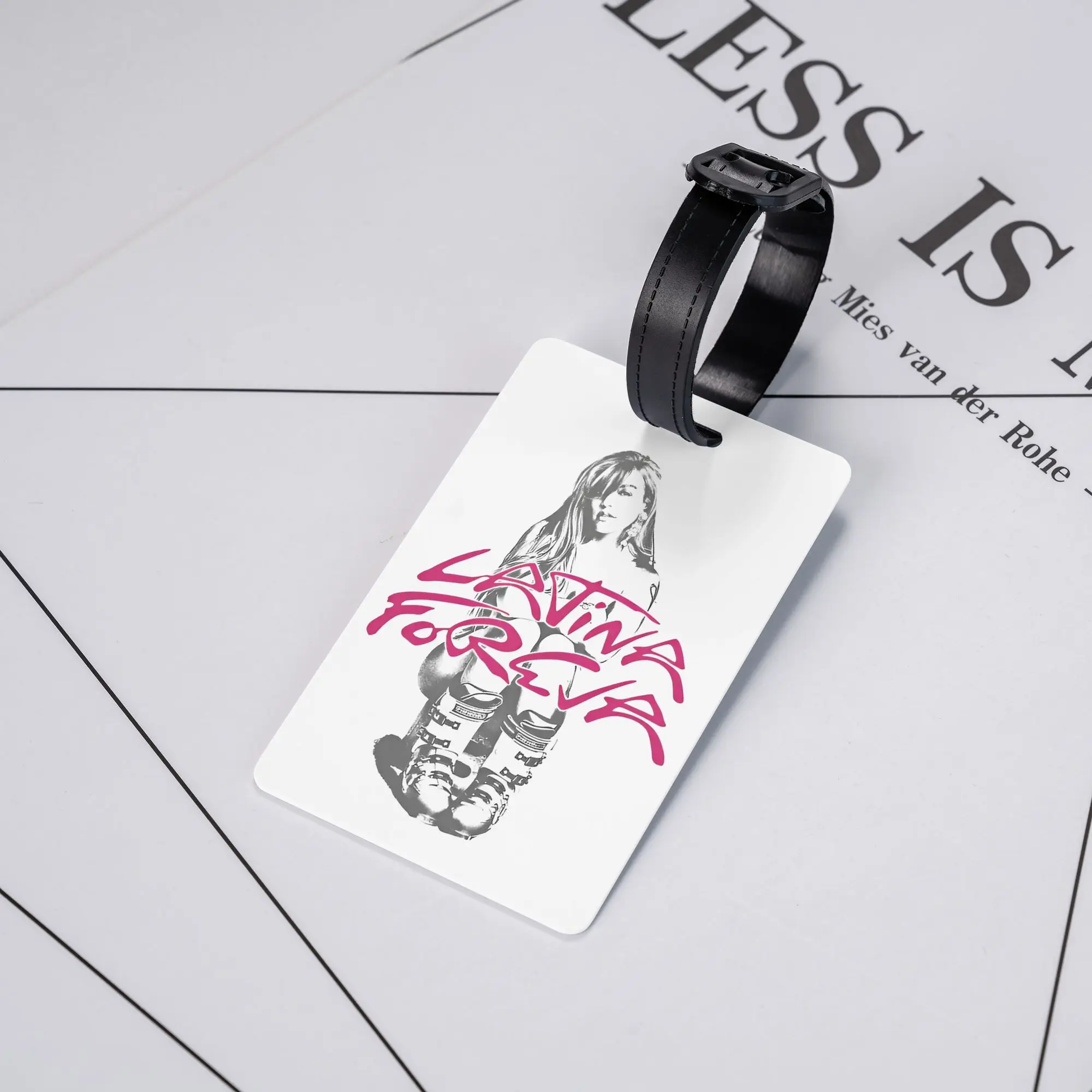 

Karol G Latina Foreva Luggage Tags Travel Accessories Holder Baggage Boarding Tags Holder Baggage Tag ID Address Label
