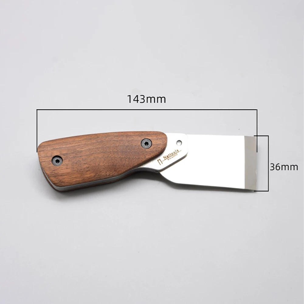 Nattools Leather Cutter 36MM Replaceable DC53 Steel Blade Leather Cutting Knife Walnut Handle Japanese Style Leathercraft Tools