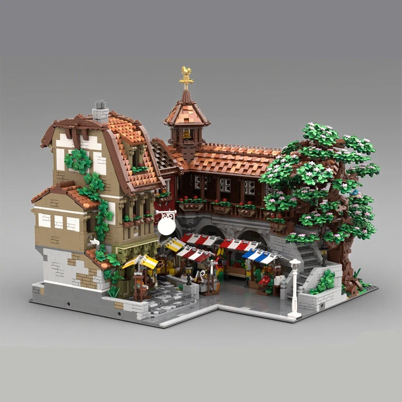 

7301pcs MOC Farmers Market Modular Buildings Building Blocks Christmas Gift Engineering thinking projects Toys Adult Friendly