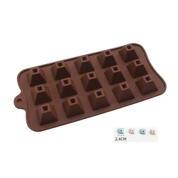 Pyramid Shape Silicone Mold Chocolate Candy Mould Ice Plaster Clay Resin Molds Baking Tool