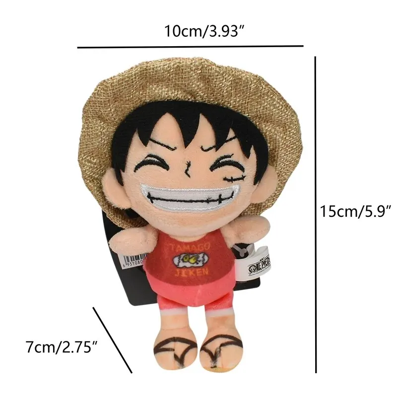 Monkey·D·Luffy Tony Tony Chopper Sabo Gum-Gum Toys Soft Stuffed Animals Cartoon Backpack Pendant Decoration Toy Birthday Gifts