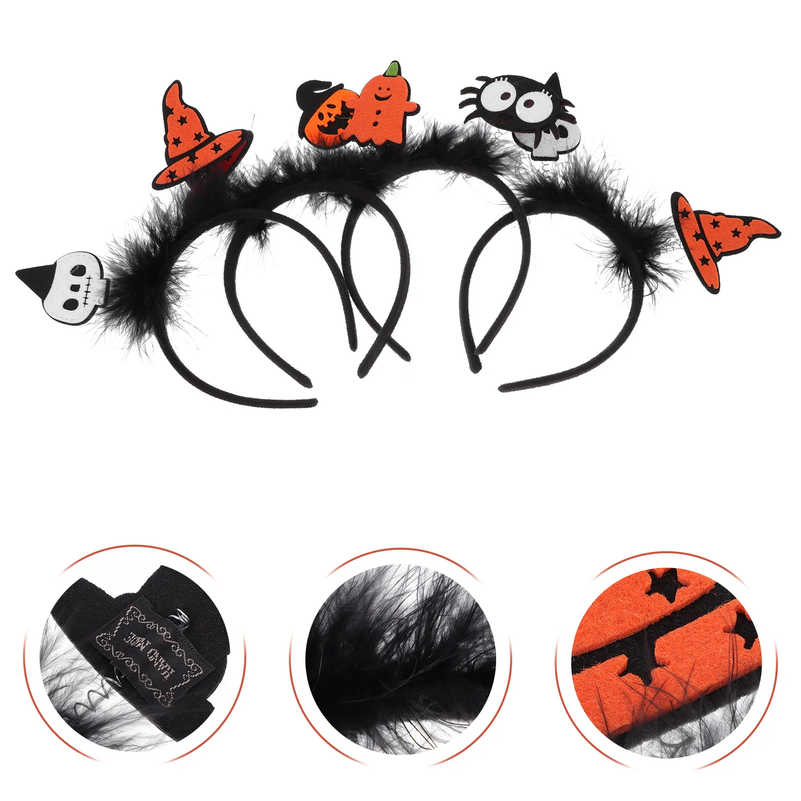 

4Pcs Halloween Hairband Creative Cosplay Party Hairwear Cosplay Performance Prop Unique Hair Accessories Holiday Supplies