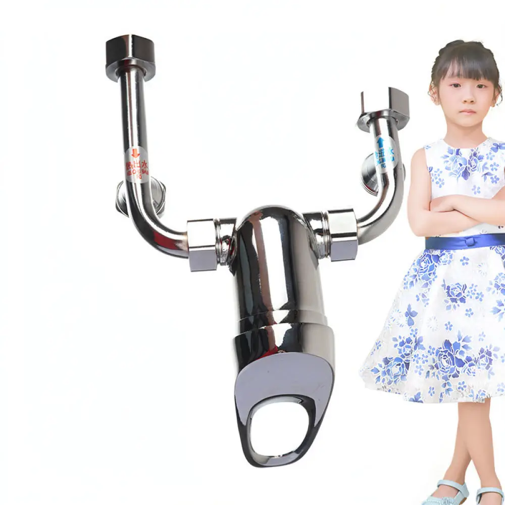 Solid Copper Cold And Hot Mixing Valve Wall Mounted Faucet For Electric Heater Shower Head Plumbing Repair Equipment