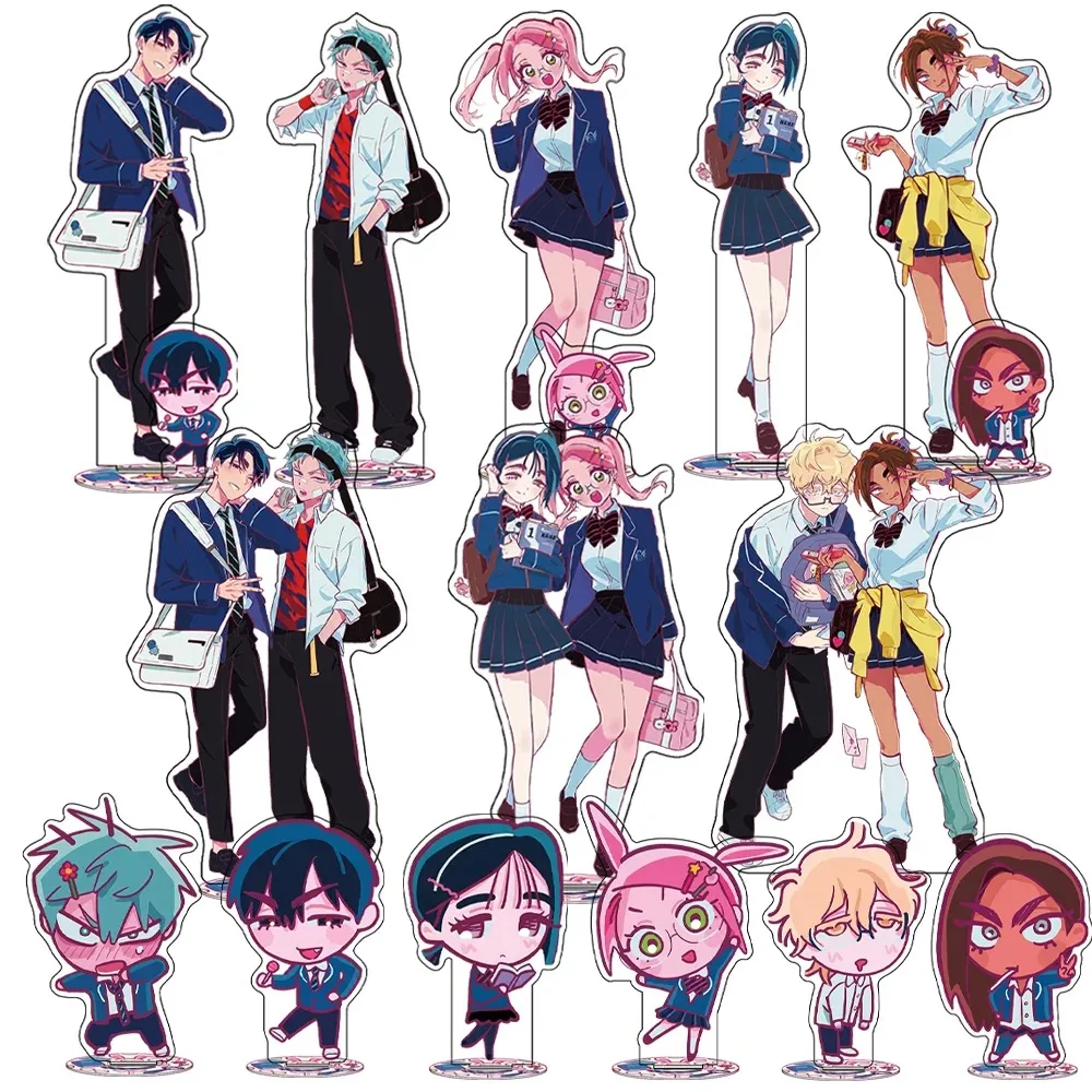 Alien Stage Mizi Sua Till Ivan Luka Hyuna 15CM 10CM Cute Anime Acrylic Stand Keychain Character Model Desk Decor Collect Gifts