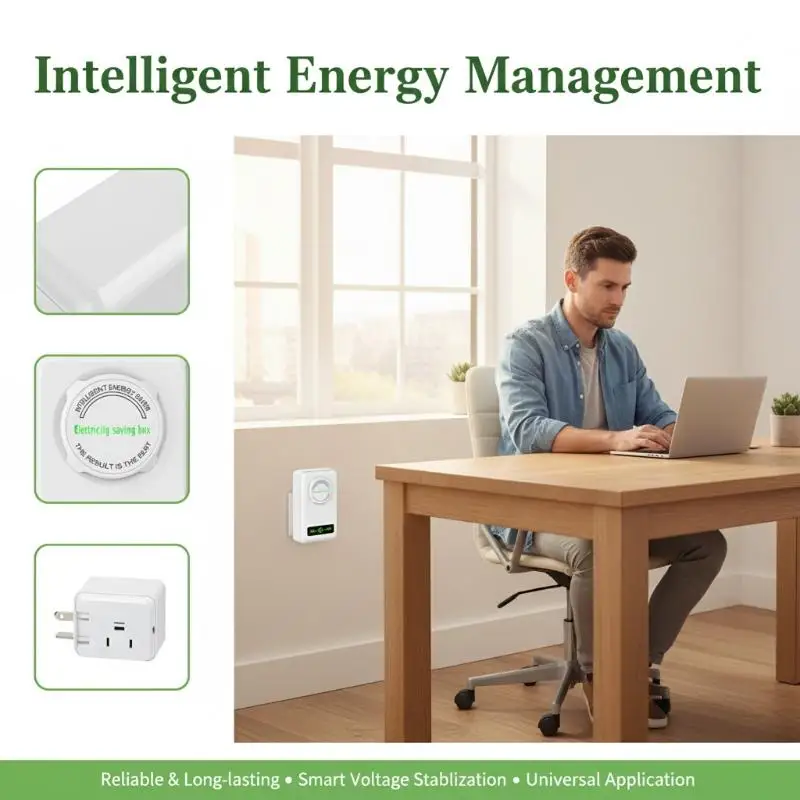 Household Electricity Saver Box 90V260V Smart Power Saving Device for Home Appliance Safe US EU Plug