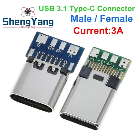 USB 3.1 Type-C Connectors 10 pcs TZT