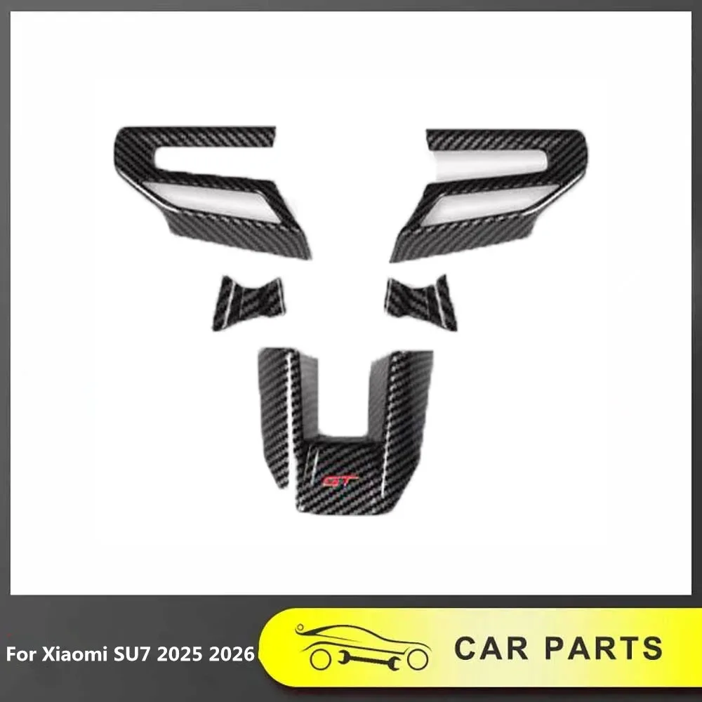 

Steering Wheel Decoration Patch Modification Carbon Fiber Pattern Accessories Car Interior Protection For Xiaomi SU7 2025 2026