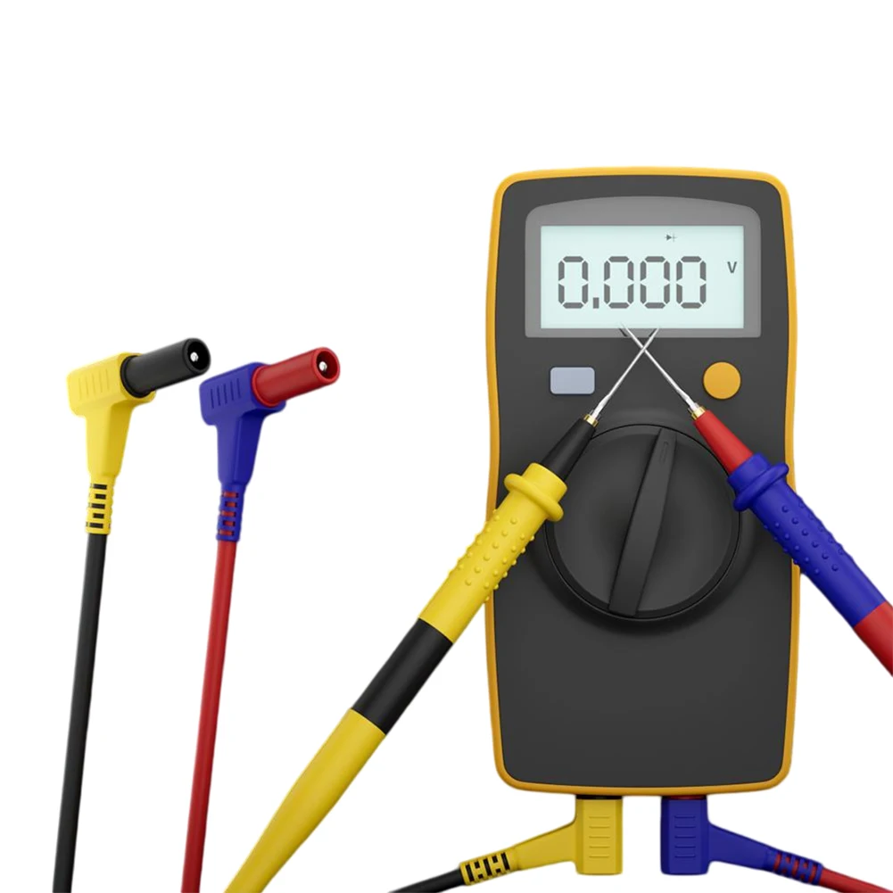 Digital Multimeter Probe Accessories Pure Copper Conductors 4mm Right Angle Low Oxidation High Durability Design