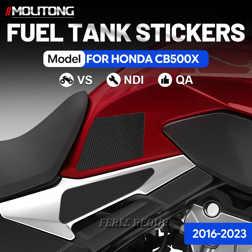 Tank pad for Honda CB500X (2016-2023), black anti-slip tank pad, motorcycle tank protector, anti-scratch pad.