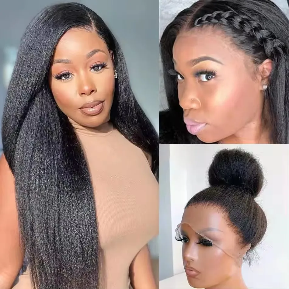 

Cheap Kinky Straight 360 Lace Front Wigs Human Hair 360 Swiss Lace Frontal Wigs Brazilian Human Hair Wigs For Black Women