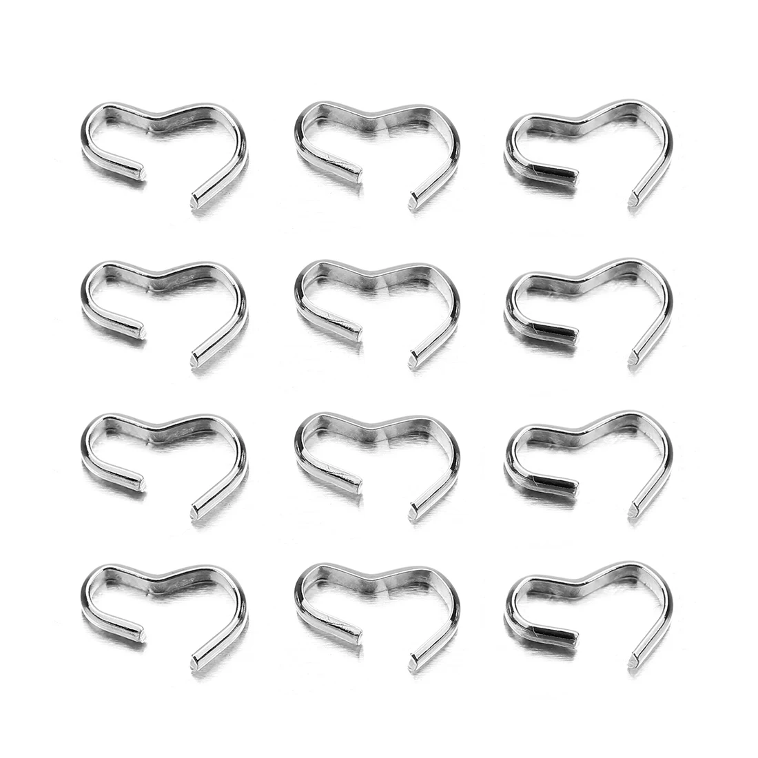 Stainless Steel Round / Flat 3 Word Buckle B-Shaped Buckle Bracelet Necklace Pendant Connector DIY Jewelry Making