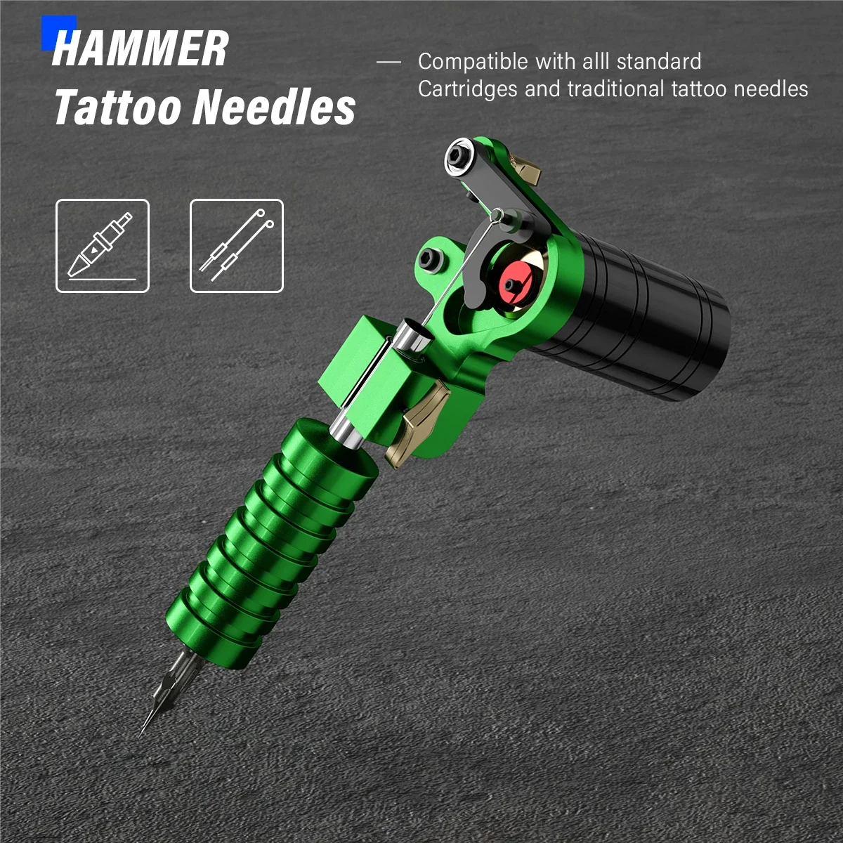 Hammer Rotary Tattoo Machine Powerful Japanese Coreless Motor Pure Copper Clip Cord Professional Tattoo Gun For Tattoo Artists