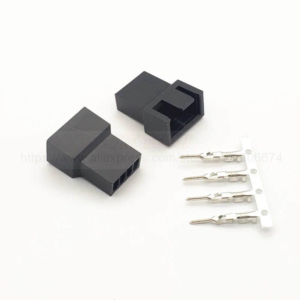 2510 2.54 mm KF2510 KF2540 3+1P Male Female Housing Connector Metal Terminal Pins 4pin For CPU Fan Power