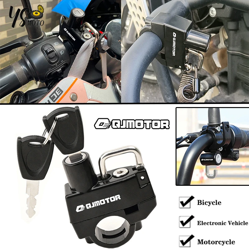 For Qjmotor Srt550 QJ600GS Q600RR SRK600 QJ250 SRT700 Srt800 800 X/SX/SRT Motorcycle CNC Accessories Helmet Lock Anti-Theft Helm